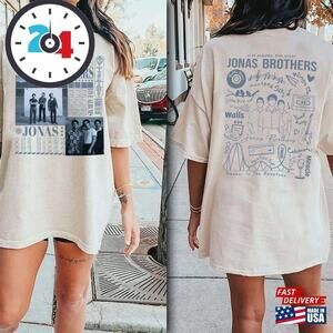 Jonas Brothers Two Sided Shirt Retro 2 Sides Five 2 Sided Tshirt